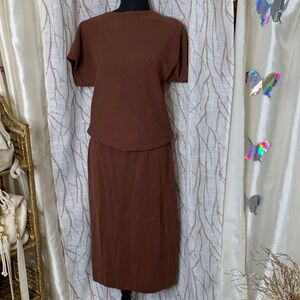 Talbots Brown Women's Sweater Skirt Set